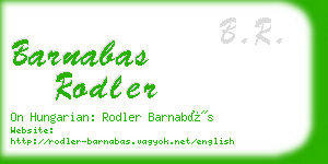 barnabas rodler business card